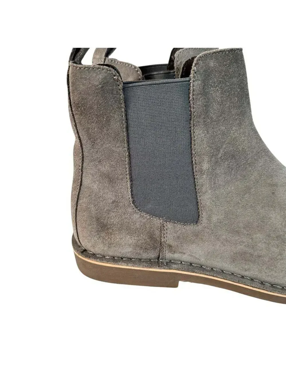The Rail Mens Suede Chelsea Boots With Rubber Soles Size Grey Classic Casualcore